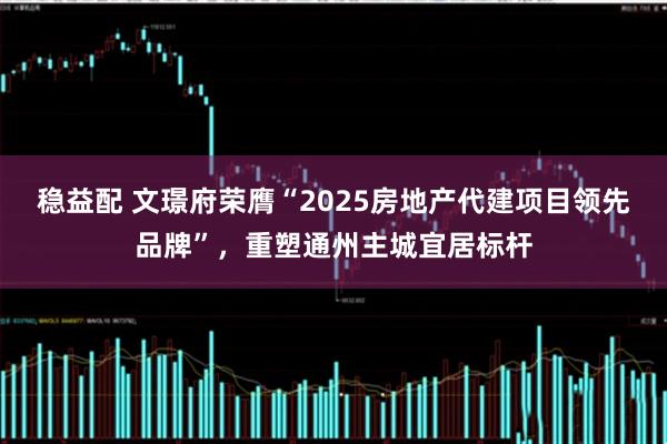 稳益配 文璟府荣膺“2025房地产代建项目领先品牌”，重塑通州主城宜居标杆