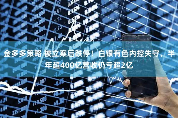 金多多策略 被立案后跌停！白银有色内控失守，半年超400亿营收仍亏超2亿