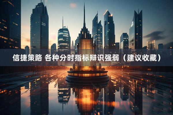 信捷策路 各种分时指标辩识强弱（建议收藏）