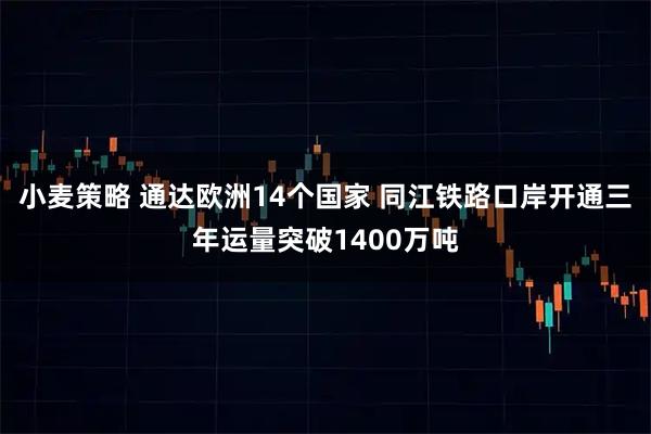 小麦策略 通达欧洲14个国家 同江铁路口岸开通三年运量突破1400万吨