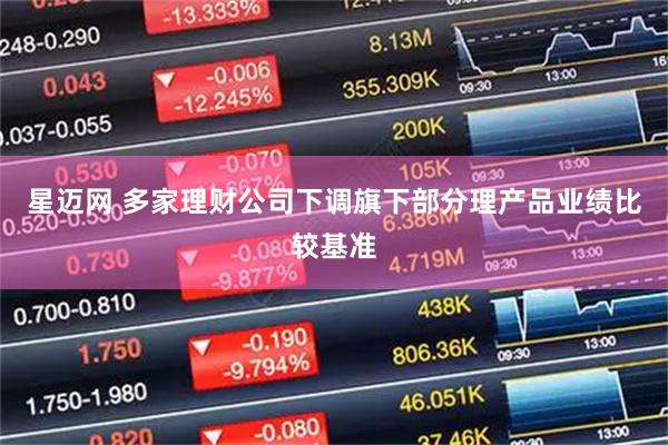 星迈网 多家理财公司下调旗下部分理产品业绩比较基准